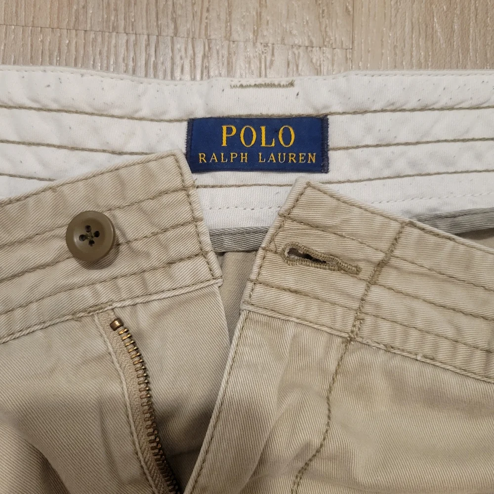 POLO Ralph Lauren Men's Classic Fit Heavy Twill khaki Cargo Shorts 50B Preppy